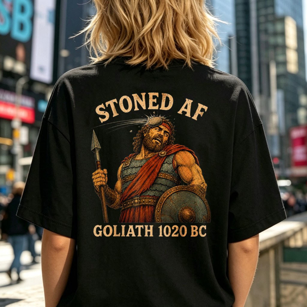 Stoner David 1020 BC Humor T-Shirt - Ancient History Suitable
