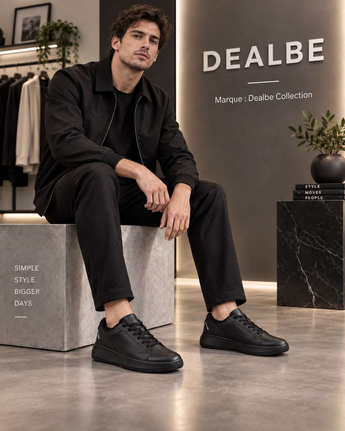 Sneakers noir intégral
