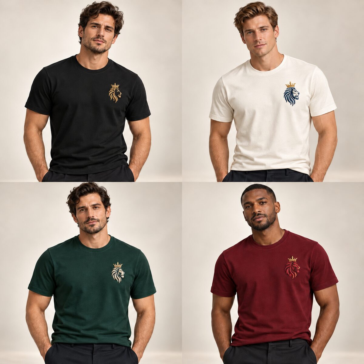 T-shirt Dealbe Lion Couronné -  - JG51