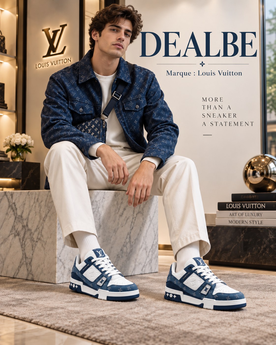 Sneakers blanc et bleu
