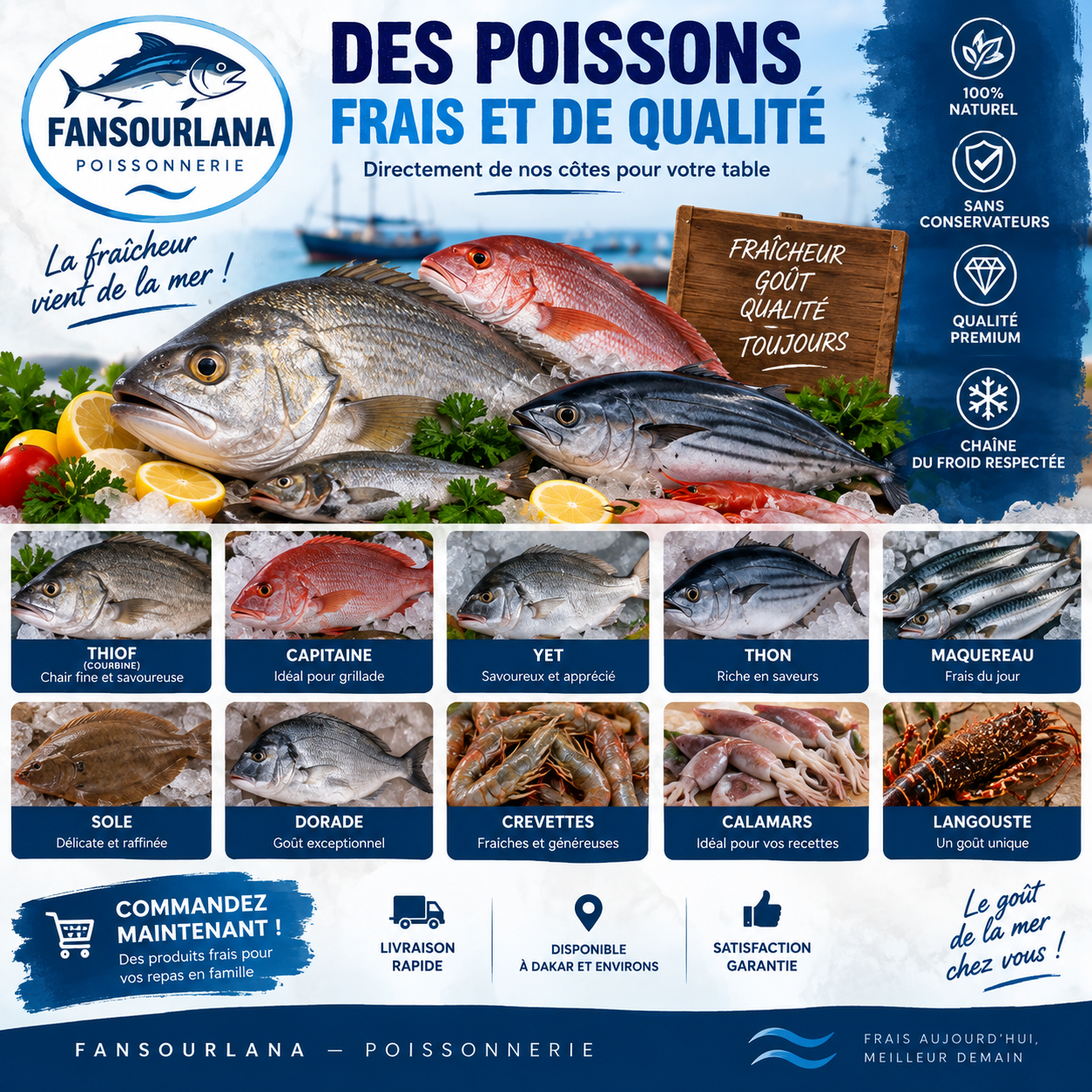 Poissons frais